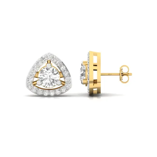 Round Cut Diamond Stud Earrings (1 Pair)