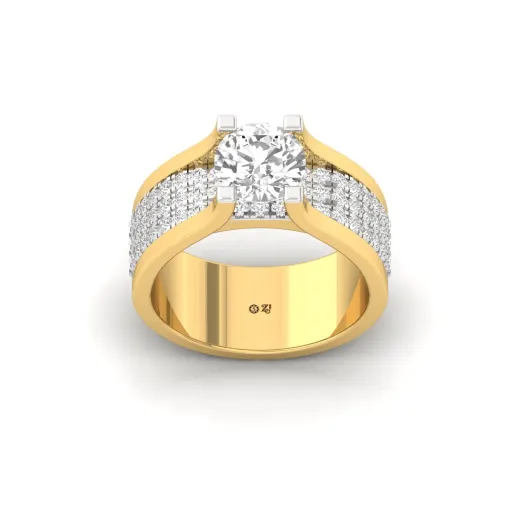 Round Cut Diamond Men’s Engagement Ring