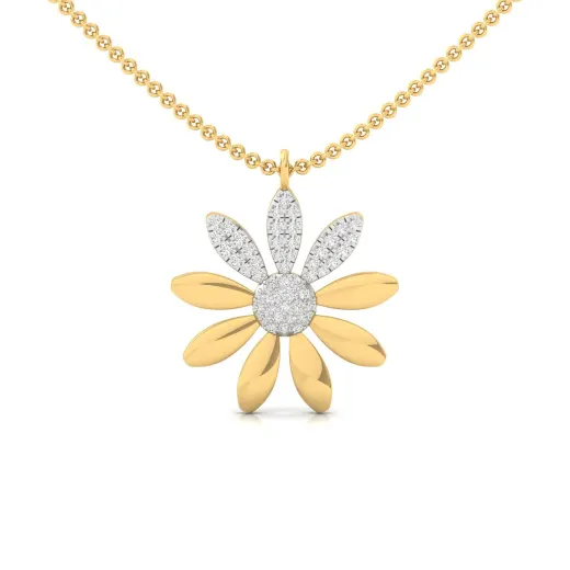 Daisy Flower Diamond Pendant