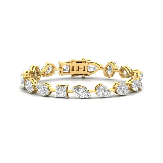 Multi-Shape Lab Grown Diamond Bracelet
