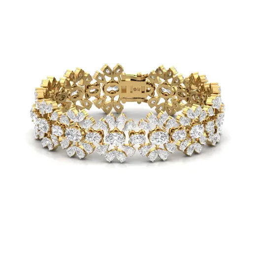Floral Cluster Lab Grown Diamond Bracelet