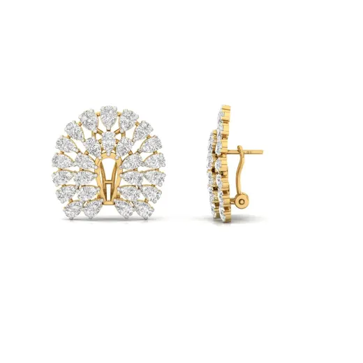 Pear Cut Lab Grown Diamond Cluster Earrings (1 Pair)