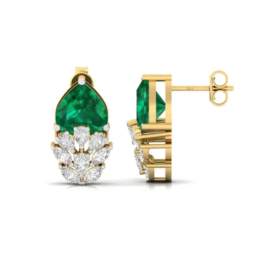 Heart & Marquise Cut Diamond Earrings (1 Pair)