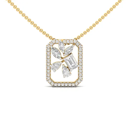 Multi Shape Diamond Geometric Pendant