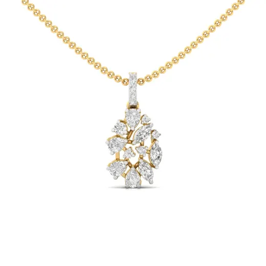 Leaf Cluster Diamond Pendant